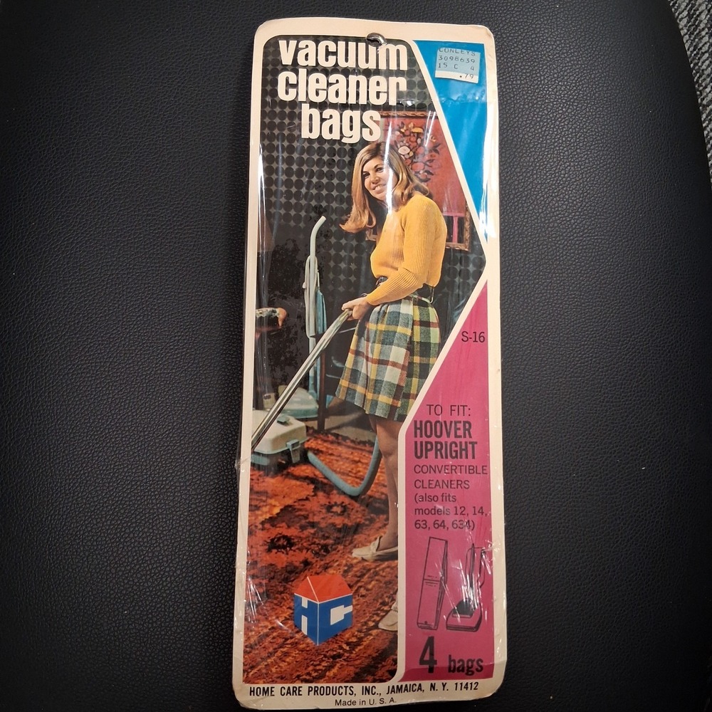 Vintage Hoover Vacuum Bags 4 Pack Sealed
